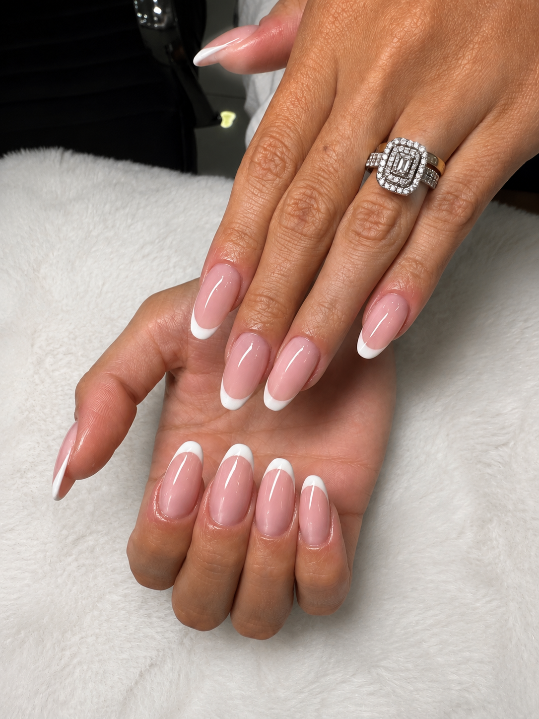 Simple Deep French Nails